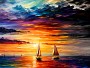 Segelboote im Sonnenuntergang