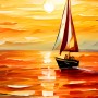 Segelboote im Sonnenuntergang