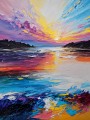 Farbenfrohe Meereslandschaft bei Sonnenuntergang