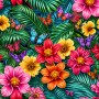 Blumenland mit Schmetterling