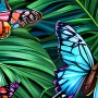Blumenland mit Schmetterling