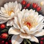 Zwei Blumen Pfingstrosen
