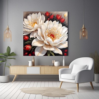 Zwei Blumen Pfingstrosen