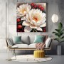 Zwei Blumen Pfingstrosen