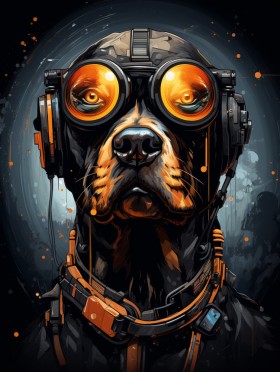 Steampunk Rottweiler