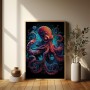 Oktopus im Ozean mit Tentakeln