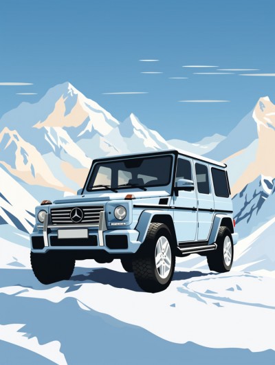 Mercedes-Benz G-Klasse am Bergen