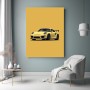 Porsche Kunst Auto Gelb