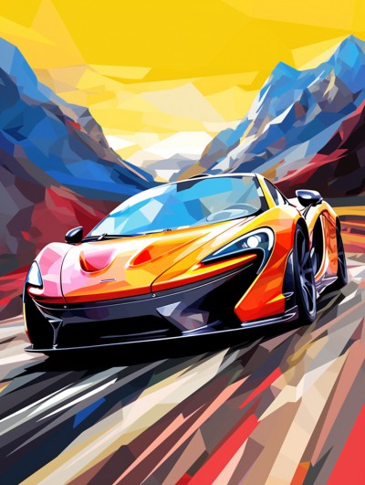 Sportauto McLaren Kunst