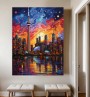 Kunstdesign Stadt Nacht
