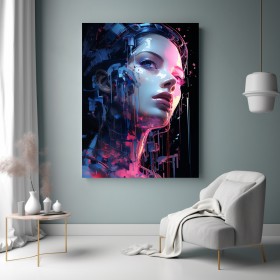 Frau Porträt Cyborg