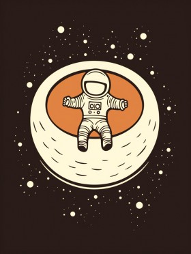 Astronaut im Kaffeerausch