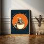 Astronautin in der Kaffeetasse