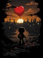 Bär mit Herzluftballon