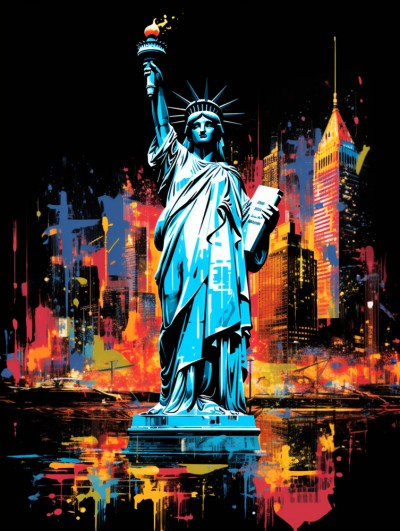 Freiheitsstatue Pop-Art II