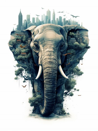 Stadt Elefant