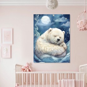 Weißer Bär im Mondlicht Kinderzimmer