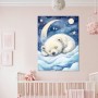 Weißer Bär schläft im Mondlicht Kinderzimmer