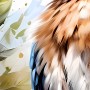 Vogel mit blauen Federn