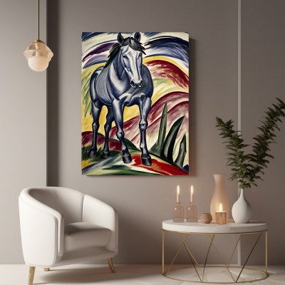 Blaues Pferd - inspiriert von Franz Marc