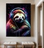 Neon Kunst Faultier