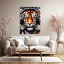 Tiger mit Kopfhörer