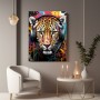 Leopard mit Kopfhörer