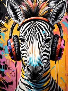 Graffiti Kunst Zebra