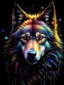 Ein bunter Wolf