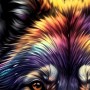 Ein bunter Wolf