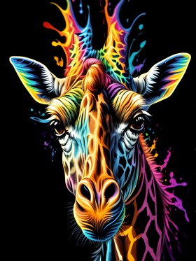 Bunte Giraffe