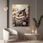 Eule mit Blumen