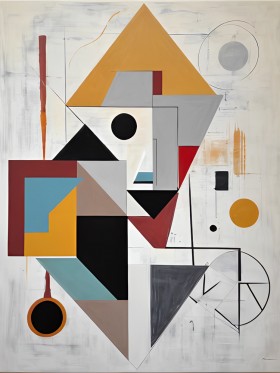Geometrisch Abstrakt inspiriert von Kandinsky