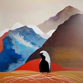 Vogel in den Bergen