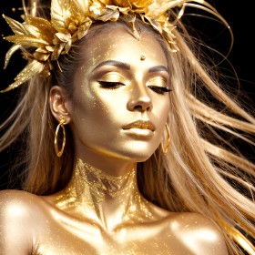 Goldfinger Frau in Gold
