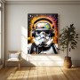 Stormtrooper mit Kopfhörer Pop Art Star