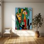 Inspiriert von Picasso, Gemälde Mann und Frau