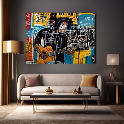 Gemalt im Stil Jean-Michel Basquiat