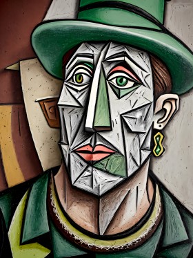 Picasso Stil Porträt Green Day Picasso Stil Porträt Green Day
