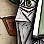 Picasso Stil Porträt Green Day