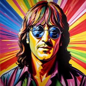 John Lennon Pop Art Kunst Porträt Gesicht