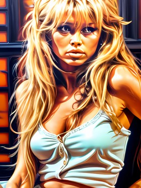 Brigitte Bardot Frau Sexy Art