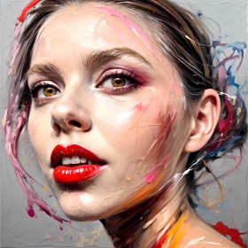 Moderne Kunst Frauen Gesicht