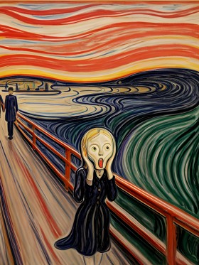 Im Stil Edvard Munch Der Schrei Im Stil Edvard Munch Der Schrei