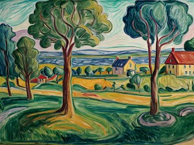 Im Stil Edvard Munch Asgardstrand
