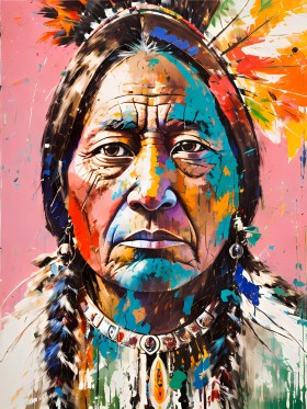 Amerikanischen Ureinwohner Indianerhäuptling Amerikanischen Ureinwohner Indianerhäuptling