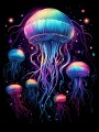 Bunte Qualle