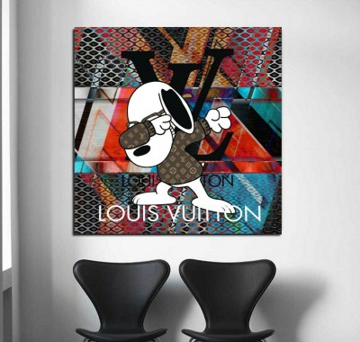 Snoopy Peanuts Street-Art Popart LV Buntes Kunst