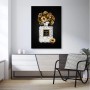 Coco Parfum Blumen Schwarz Goldoptik Kunst