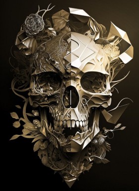 Skull Totenkopf Geometrisch